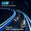 Honestime Presents mcdodo USB C to Lighting Cable Transparent Data Cable PD Charger Digital Display Auto Power Off Dual Core Protection 36W. 