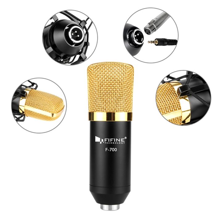 FIFINE%20F-700%20Professional%20Condenser%20Sound%20Recording%20Microphone%20with%20Shock%20Mount%20for%20Studio%20Radio%20Broadcasting%20&%20Live%20Boardcast,%203.5mm%20Earphone%20Port,%20Cable%20Length:%202.5m%20-%20Image%205