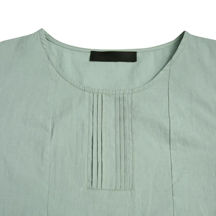 Sleeve%20Spliced%20Hollow%20Out%20Tops%20Blouse%20Round%20Neck%20Loose%20Ladies%20Retro%20Casual%20Petticoat%20Solid%20Color%20Cotton%20Linen%20Top%20Half%20Sleeve%20Round%20Neck%20Stitched%20Shirt%20Hollow%20Top%20Women%20Shirt%20Half%20-%20Image%207