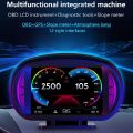 Car Head Up Display Multi-funciton OBD G-PS Slope Meter Atmosphere Lamp Full LCD Smart Gauge with 12 Styple Interfaces. 