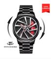 Inspired by SK Inspired by 1990 Rotation Wheel Creative Fashion Men's Stainless Steel Clock - Very Comfortable And Fashionable, Easy To Clean.