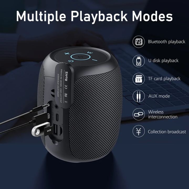 ZEALOT%20S53%20Portable%20Bluetooth%20Speaker%20TWS%20Wireless%20Subwoofer%20Heavy%20Bass%20Stereo%20Support%20AUX%20Micro%20SD%20Card%20USB%20Flash%20Drive%20Play%20-%20Image%206