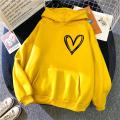 2023 Fall/Winter New Korean Version Hooded and Fleece Sweatshirt Women's Casual Loose Blouse Jacket Couple Hoodie. 