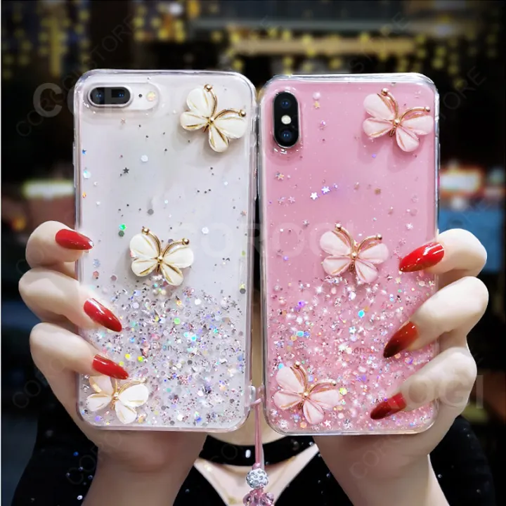 For%20OPPO%20A16%20/%20OPPO%20A54%20Cover%20+%20Crystal%20Wrist%20Strap%20Fashion%203D%20Rhinestone%20Butterfly%20Shiny%20Glitter%20Girls%20Phone%20Case%20Clear%20Soft%20Silicone%20Bumper%20Shockproof%20Protective%20Back%20Cover%20-%20Image%205