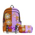 3D New LankyBox Carton Villain Schoolbag Backpack Double-layer Pencil Case Two-piece Suit for Primary and Middle School Students. 
