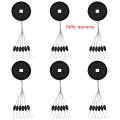Generic 6Pcs 6 in 1  Black Rubber Oval Shaped Stop Fishing Stopper. 