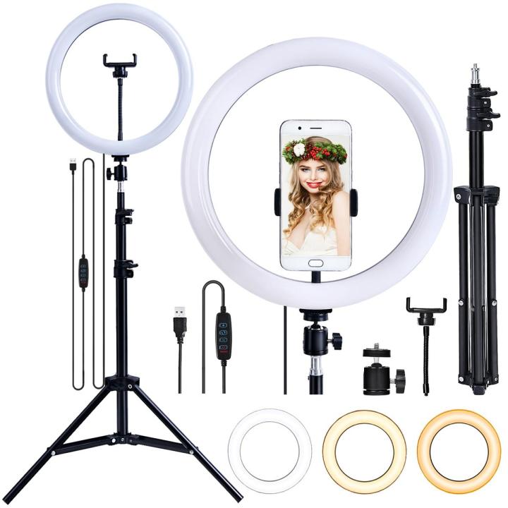 12 Inch Ring Light With Stand, Selfie Led Ring Light With Tripod