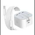 PD 35W Fast Charger For All Smart Phone Iphone, Samsung , Redmi, Realme, Poco, Vivo,Xiaomi Fast Charging And Cable Type C To Type C (3Pin Charger + Cable).
