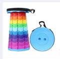 Rainbow Folding Stool Seat Portable Retractable Telescopic Camping Fishing Travel Chairs Bix super shop. 