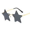 Vintage Unique Star Shape Mirror Rimless Sunglasses Women Fashion Clear Ocean Lens Eyewear Men Trending Sun Glasses Shades. 