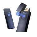 Applicable Whale Wake-up Ultra-Thin Lighter usb Charging Creative Mute Silent Windproof Electronic Cigarette Lighter.