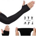 Black UV Sun Protection Hand Protector Ice Silk Arm Sleeves Sunscreen Sleeves. 