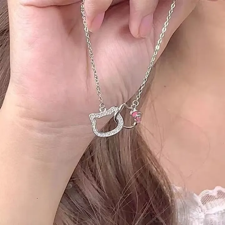 Fashion%20Hello%20Kitty%20Pendant%20Necklace%20for%20Women%20Girls%20Cute%20Cartoon%20Cat%20Double%20Ring%20Clavicle%20Chain%20Charms%20Chic%20Delicate%20Necklace%20Jewelry%20Gift%20-%20Image%202