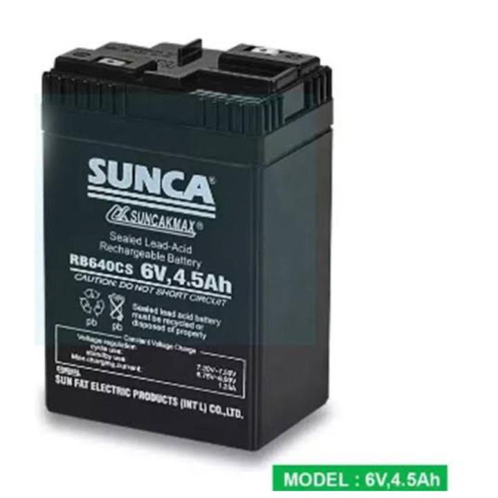 Sunca 6V 4.5Ah Sealed Lead-Acid Rechargeable Battery For Fan,Ups, Toys, Solar Etc - Battery - Rechargeable Battery - Rechargeable Battery