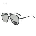 2023 Aluminum Magnesium Polarized Sunglasses Photochromic Pilot Double Beam Sun glasses Men's Driving Fishing Chameleon Sunglass.