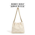 BORRY ROSA/Bailirosa New Large Capacity Swan Embossed Cloud Bag Shoulder Underarm1866.