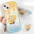 (Free Holder) FELMYST Casing Case For iPhone 13 Case Transparent Clear Cases Anime Spongebob Soft Silicone Full Shockproof Rubber Cases Back Cover Phone Casing Softcase For Girls. 