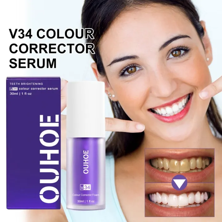 V34 Colour Corrector Serum Toothpaste Teeth Whitening Teeth Enamel ...