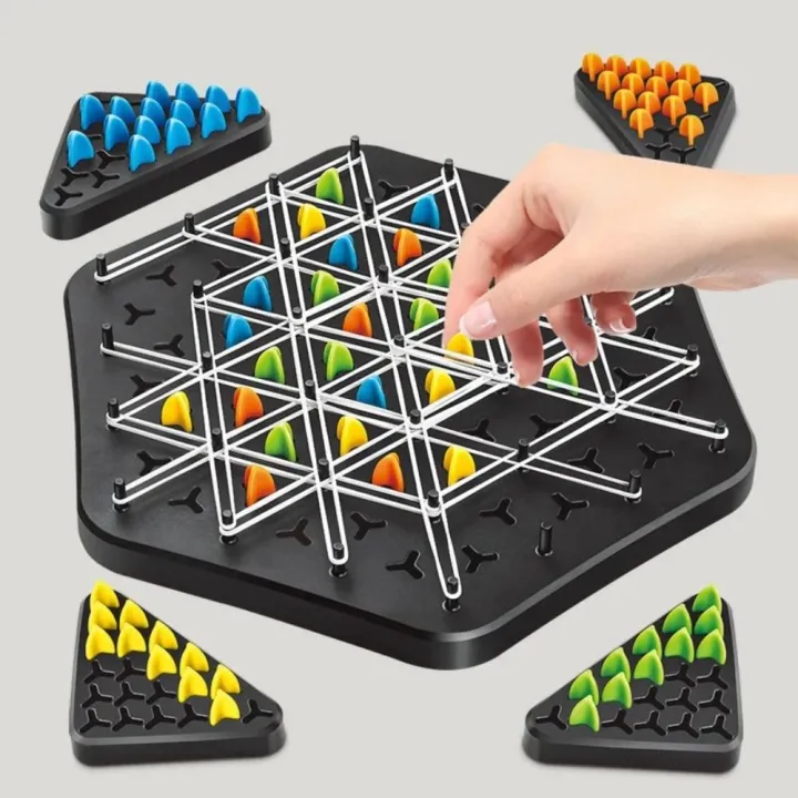 Creativity Chain Triangle Chess Game Chain Triangle Game Interactive Peg Game Puzzle Triangle Chess Triggle Board Game Exercise Thinking Toys Desktop Puzzle Game