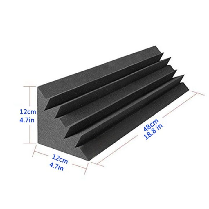 BRADOO-4%20Pcs%20Acoustic%20Panels%20Studio%20Acoustic%20Soundproof%20Foam,Sound%20Treatment%20Bass%20Trap%20Corner,Sound%20Panels%20Wedges,12X12X48cm%20-%20Image%205