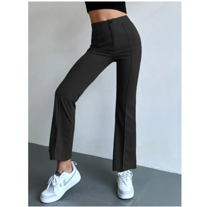 Bootcut%20Pants%20High%20Waist%20Flare%20Pants%20for%20women%20made%20of%20polyester%20fabric%20-%20Image%202