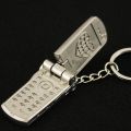 Y2K Phone Model Keychains Mini Cell Phone Figure Toys Key Ring Metal Flip Phone Model Keychains Car Key Chain Gifts Toys For Kid. 