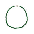 Fashion Emerald Green Natural Stone Beaded Necklace All-Match Jewelry Style Necklace Simple Clavicle Chain Sweater Chain.