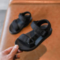 Soft Bottom Canvas Sandals Kids Boy Beach Shoes Children Shoes Rubber School Shoes Breathable Open Toe Casual Boy Sandal E06015.