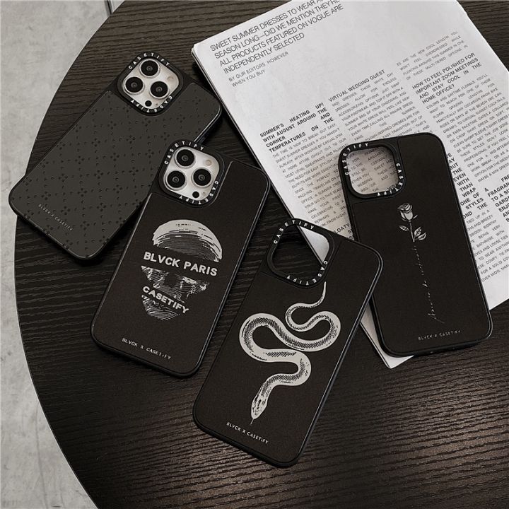CASETiFY%20BLVCK%20Skull%20snake%20Melancholy%20Mirror%20Case%20iPhone%2013%20Pro%20MAX%2012%2011%20Pro%20MAX%20XR%20X%20XS%20MAX%206/7/8%20Plus%20SE2020%2013%2012%20Mini%20TPU%20Shockproof%20Phone%20Cover%20Back%20Cute%20Fashion%20INS%20Style%20Casing%20-%20Image%203
