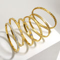 Greatera Trendy Gold Plated 316L Stainless Steel Bangles Bracelets for Women Delicate Cubic Zirconia Bracelet Party Jewelry 2024. 