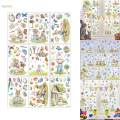 Easter Bunny Window Clings Window Decals Easter Decorations Easy to Peel Decorative Double Sided for. 