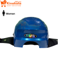 Open Face SMS Cap Helmet for Women – Half Face Pelion Helmet with Leather Wind Cover, ABS Shell, Visor Glass – Dame-Dude Open Face Bike Helmet for Motorcycle, Cycle, Scooter – Blue/Red/Green/Black/Grey/Pink.