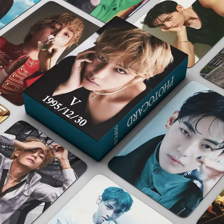 V%20Taehyung%2055Pcs/Box%20K-POP%20BTS%20DECO%20KIT%20Photocard/Lomocard%20-%20Image%204