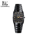 LouisWill Watch For Men Men's Square Watch Diamond Inlaid Double Calendar Watch Waterproof Quartz Watch Steel Band Watch With Calendar Quartz Watch Fashion Men Watches. 