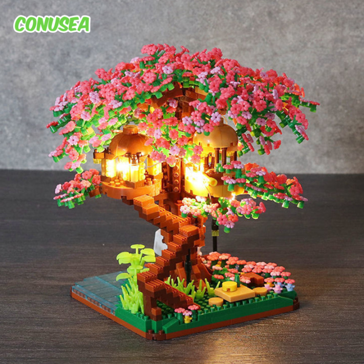 LULUFUN Set di blocchi da costruzione per casa sull'albero, set di modelli di blocchi da costruzione, giocattoli regalo per adolescenti e adulti