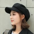 Auutmn Winter Hats for Women Solid Plain Octagonal Newsboy Cap Men Ladies Casual Wool Hat Winter Beret Women Painter Cap. 