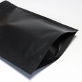 High Quality 100pcs Heat Seal Zip Lock Package Bags Aluminum Foil Mylar Tear Notch Matte Black Stand Up Bag Wholesale.