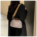 New Portable Nylon Cloth with Cowhide Shoulder Bag. 