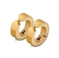 Stainless Steel Clip On Men's Earring- Gold. 