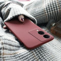 Biruiqu For VIVO Y17s Shockproof Anti Slip Soft TPU Sandstone Matte Back Case Cover. 