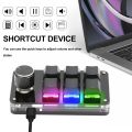 USB Custom Keyboard Macro 3/6 Key 1 Knob Programming RGB Bluetooth Gaming Photoshop Hotswap Mini Mechanical BT Keyboard.