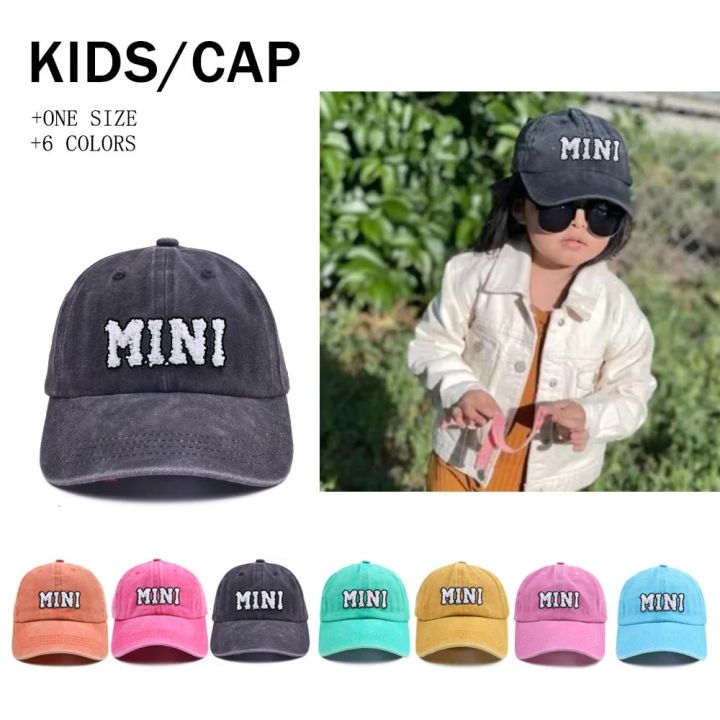 Mother Kids Washed Cotton Baseball Cap Casual Kids Sun Caps For Boys Girls Outdoor Solid Color Cap Toddler Children Hip Hop Hats