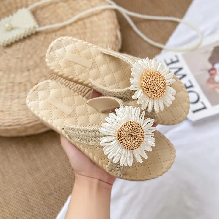 Sunflower%20sandals%20women's%20flat%20soles%20wear%20imitation%20straw%20travel%20holiday%20beach%20shoes%20summer%20new%20non-slip%20slippers%20women%20-%20Image%203