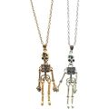 Friendship Skeleton Skull Necklaces BFF Jewlery Halloween Necklace for Best Friends Bestie Sister Couple.