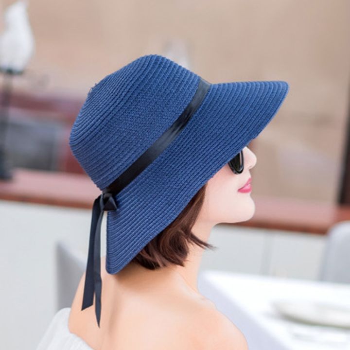 YOYOCORN%20%20Straw%20hat%20female%20summer%20small%20fresh%20hat%20sun%20hat%20floating%20belt%20sunscreen%20folding%20large%20coastal%20sun%20hat%20beach%20cap%20-%20Image%204