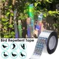 Birds Tape, Double Sided Holographic Glitter Tape Reflective Scare Tape Flash Deterrent Ribbon for Pigeons Freckles Crows Starlings.