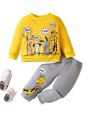 Kids Baby Boys Girls Sweatshirt Tops & Pants Trousers Outfits Set For Winter. 