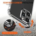 iPhone 14 Pro Max Flexible Clear Transparent Soft TPU Back Case Cover With Bumper. 
