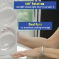 Rechargeable Double Ended Spray Fan with Remote Control, Portable Air Cooler with LED Light Air Humidifier.