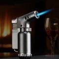 mini Metal Butane gas jet flame torch lighter Windproof Cigar lighter Welding Refillable Butane Gas Lighter.